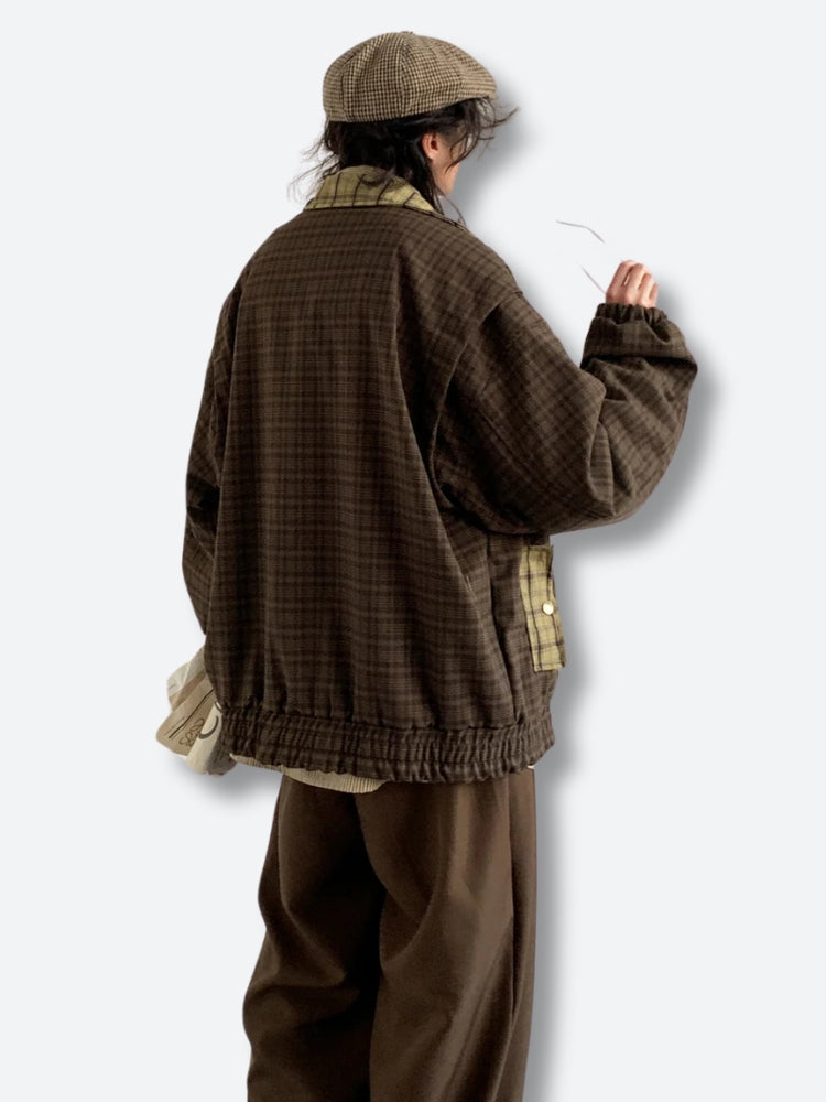 Vintage Brown Plaid Jacket