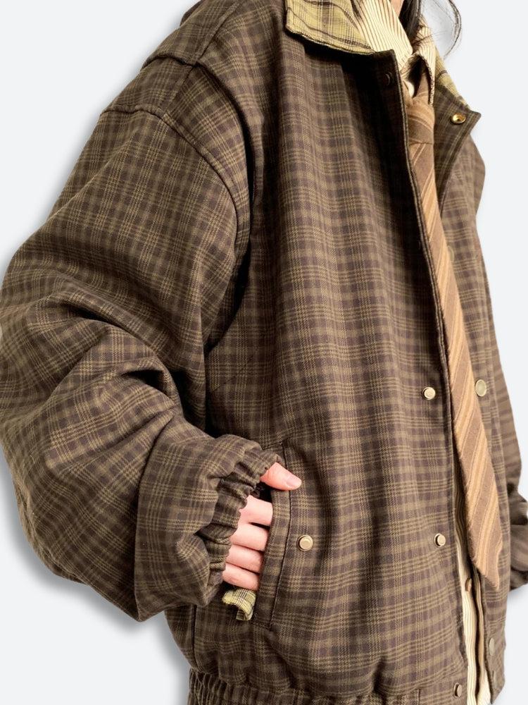 Vintage Brown Plaid Jacket