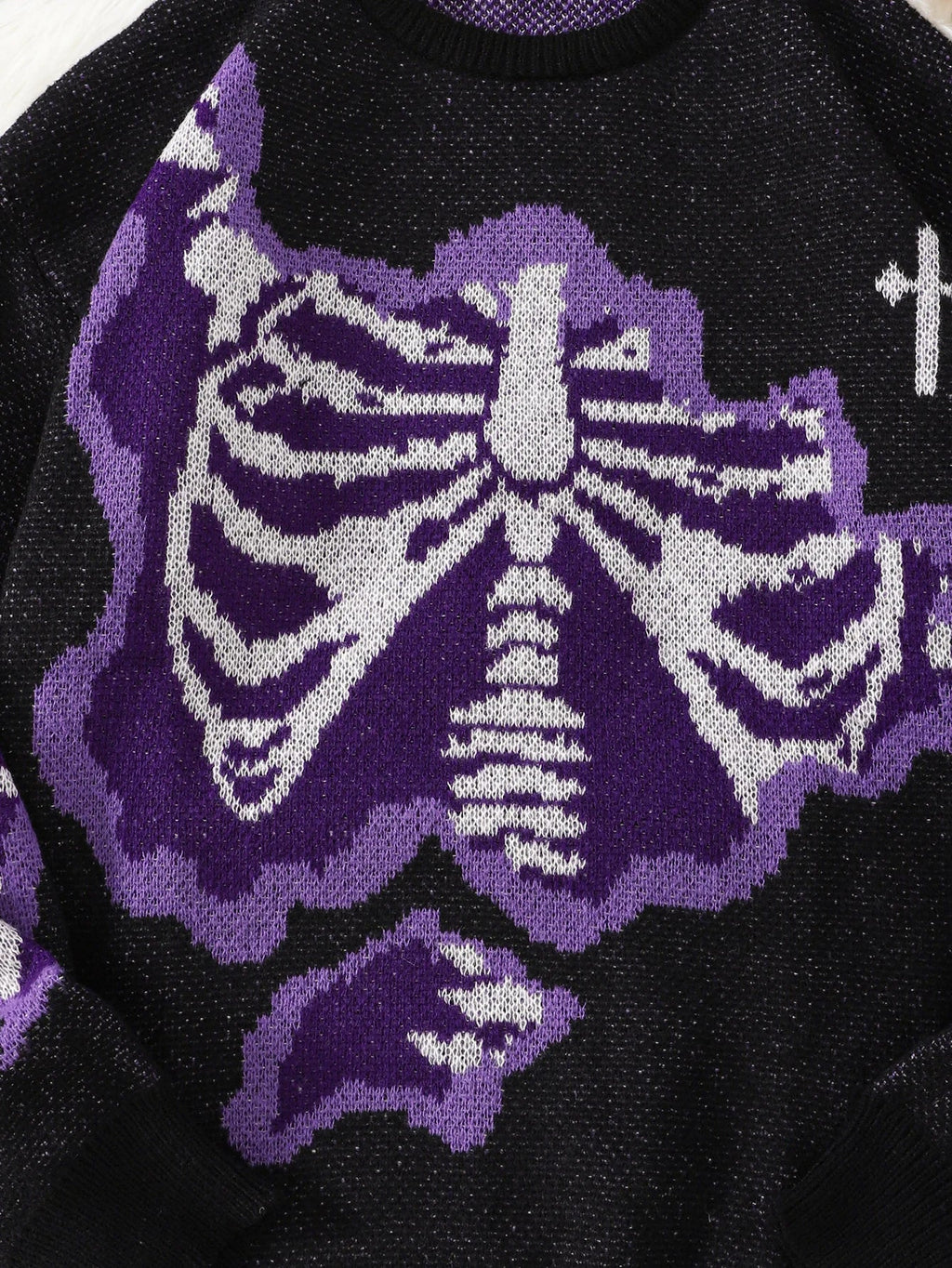 Men's Weirdcore Skeleton Knit Sweater