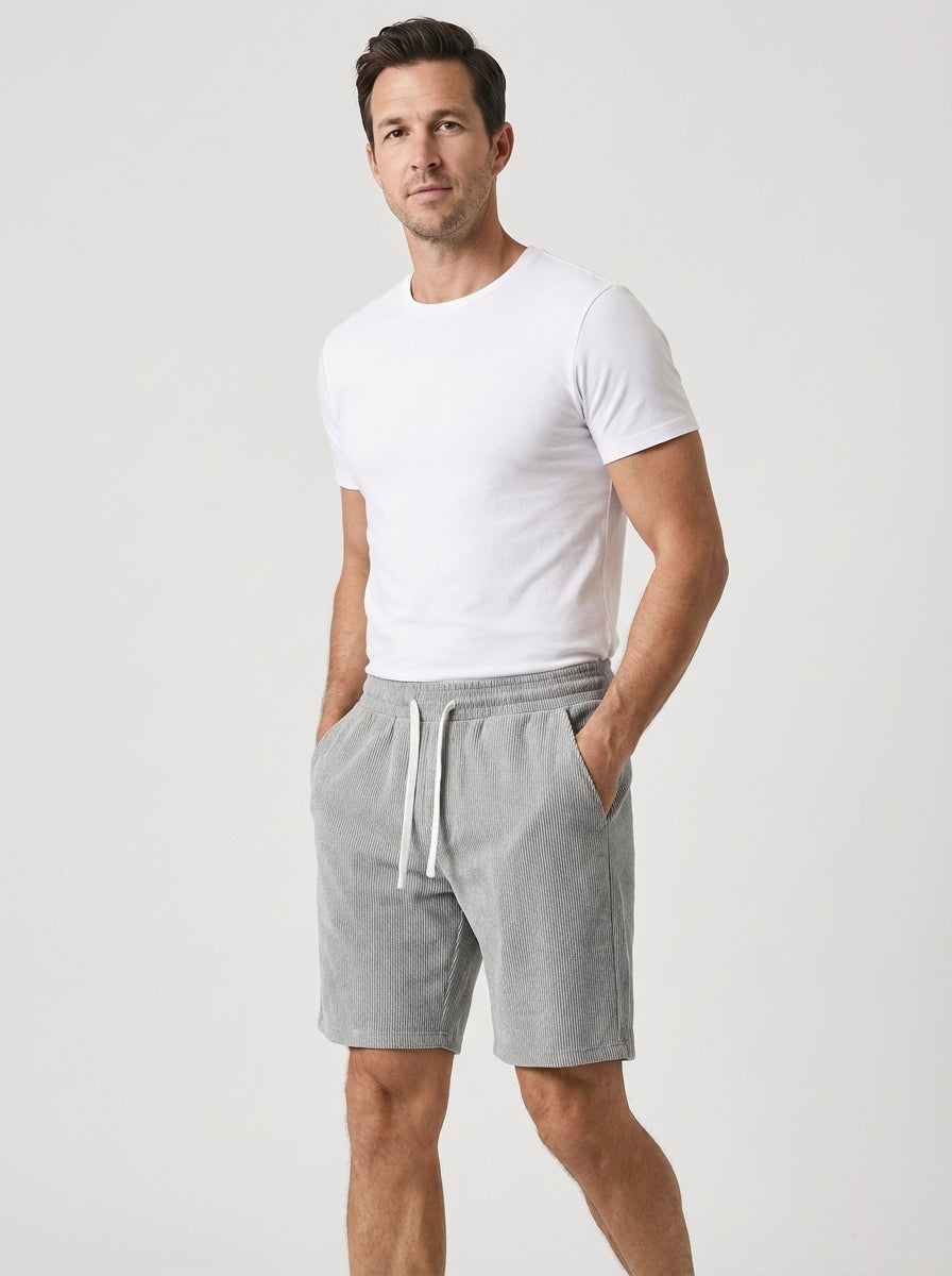 Willie | Men’s Ribbed Knit Drawstring Summer Lounge Shorts