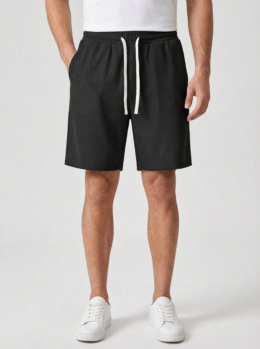Willie | Men’s Ribbed Knit Drawstring Summer Lounge Shorts