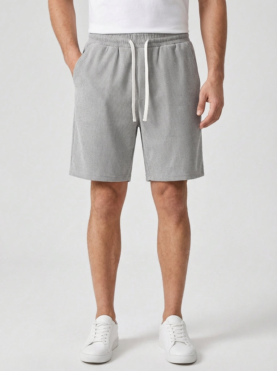 Willie | Men’s Ribbed Knit Drawstring Summer Lounge Shorts