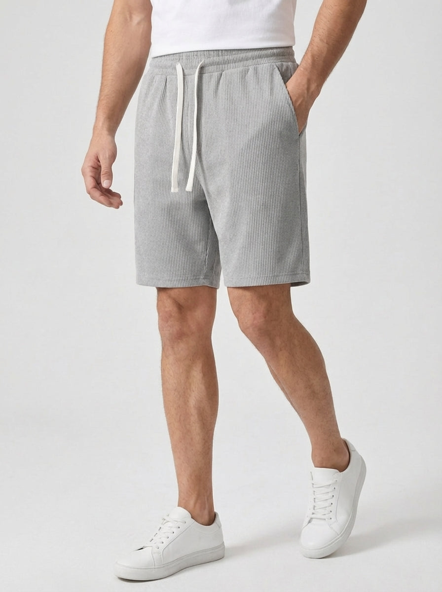Willie | Men’s Ribbed Knit Drawstring Summer Lounge Shorts