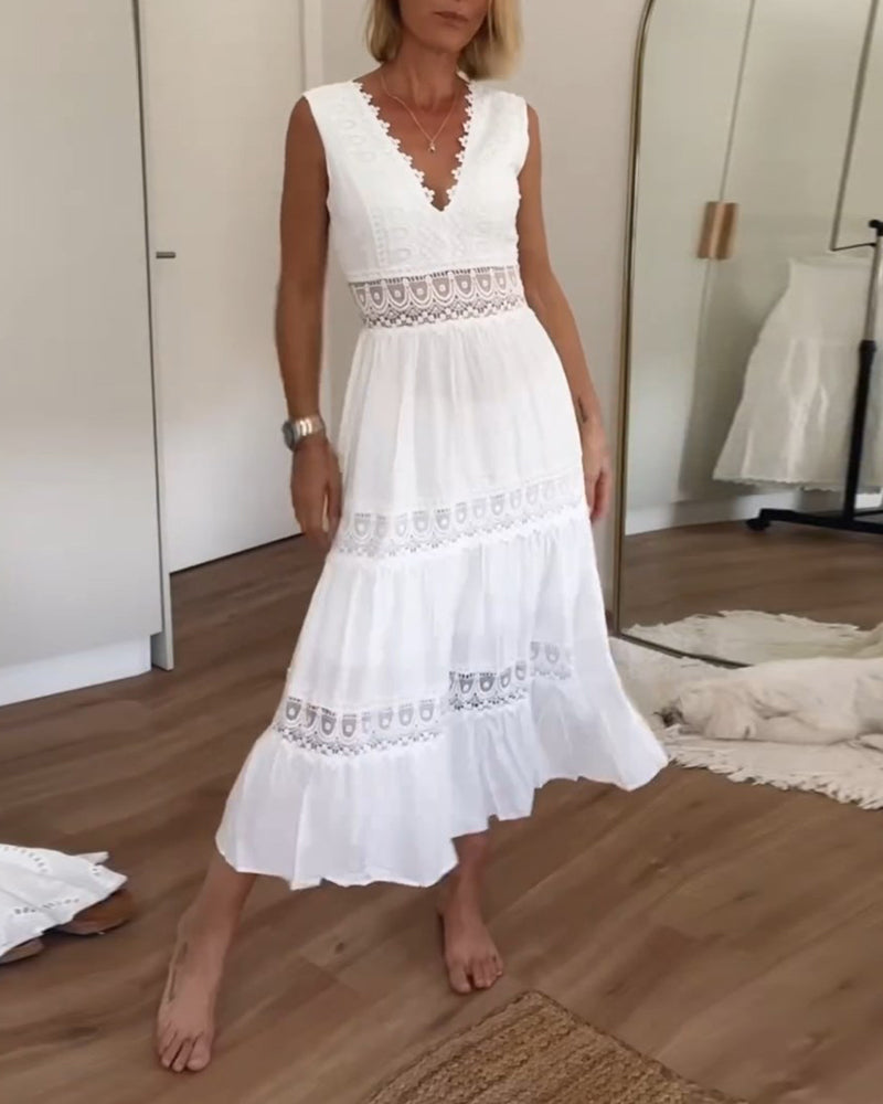 Women's A-Line V-Neck Party Dress