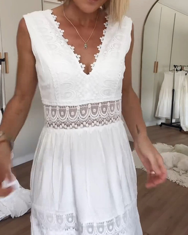 Women's A-Line V-Neck Party Dress
