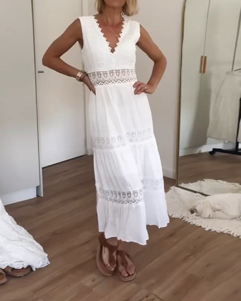 Women's A-Line V-Neck Party Dress
