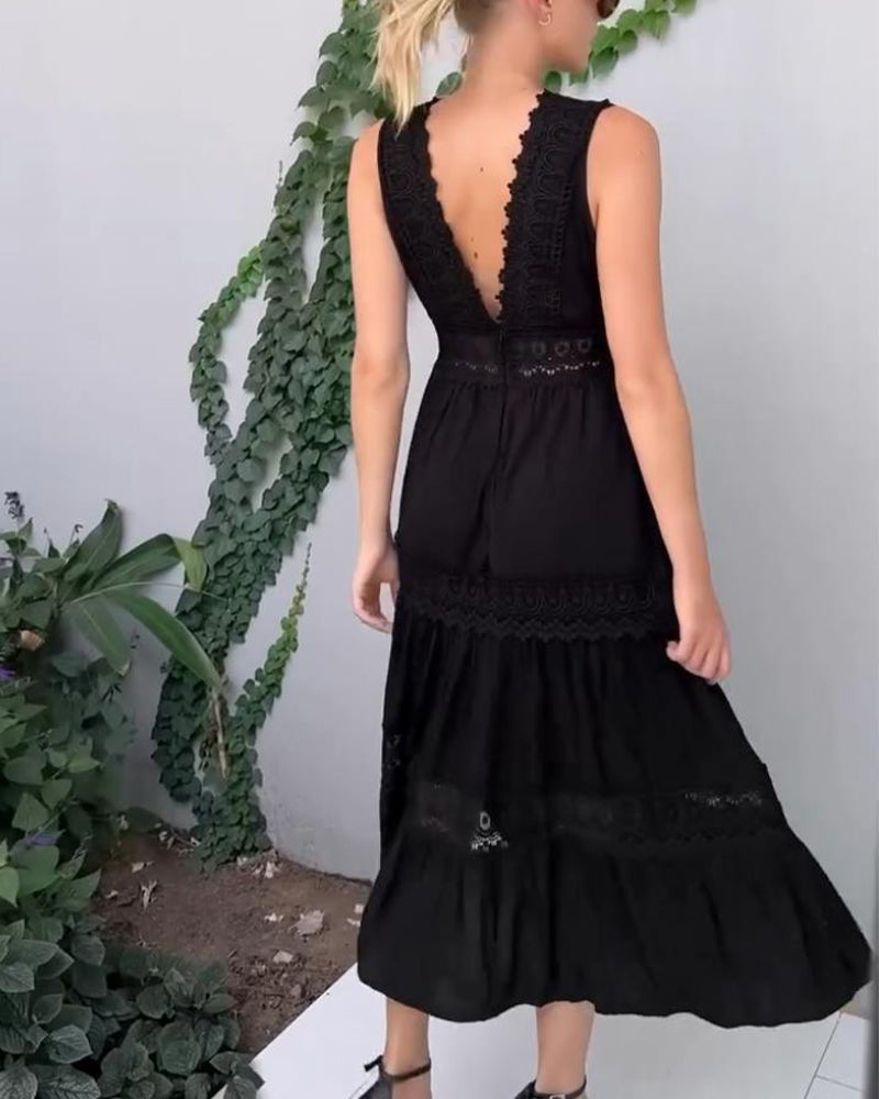 Women's A-Line V-Neck Party Dress