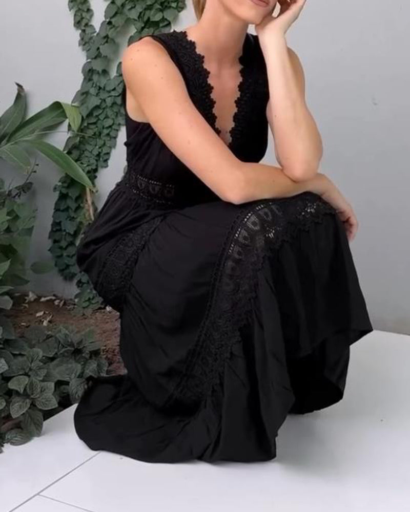 Women's A-Line V-Neck Party Dress