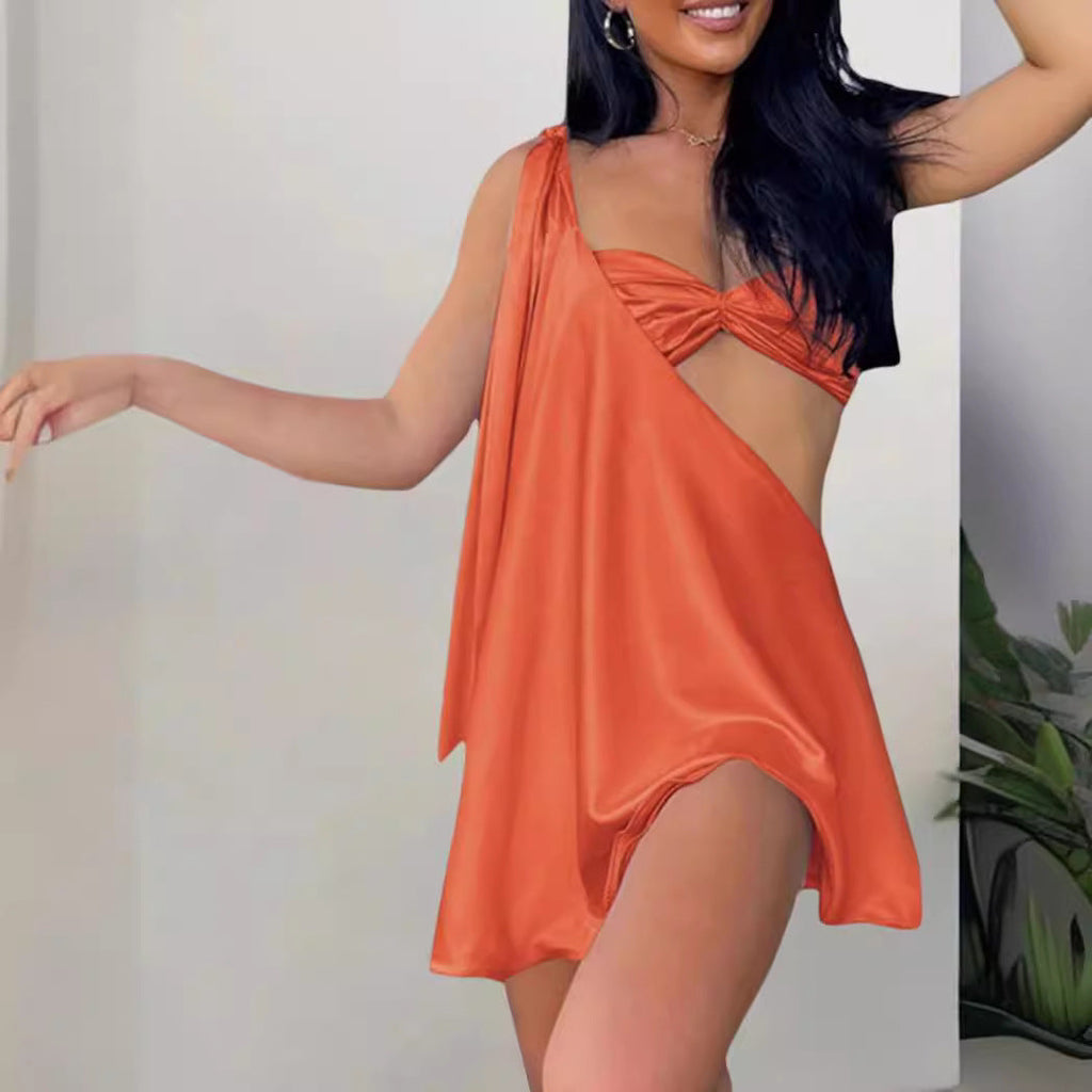 Women's Asymmetric One-Shoulder Occasion Dress