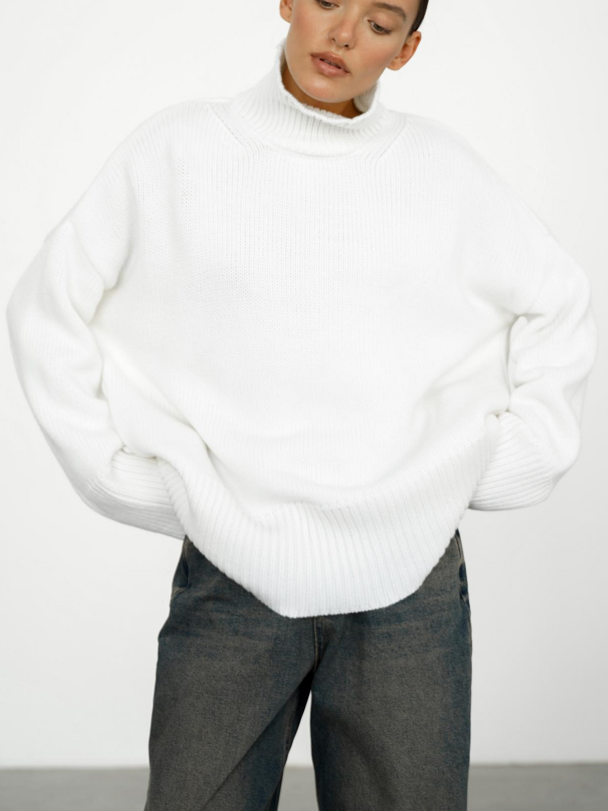 Women's Blended Knit Turtleneck Sweater