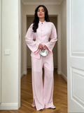 Women’s Button-Up Linen Trouser Set