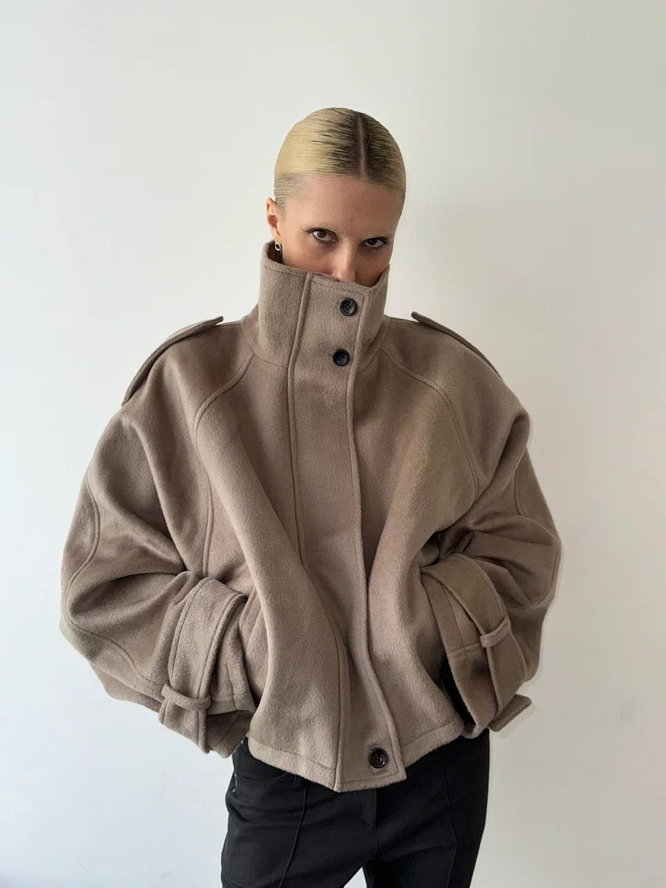 Women's Casual Jacket with Lapel Collar