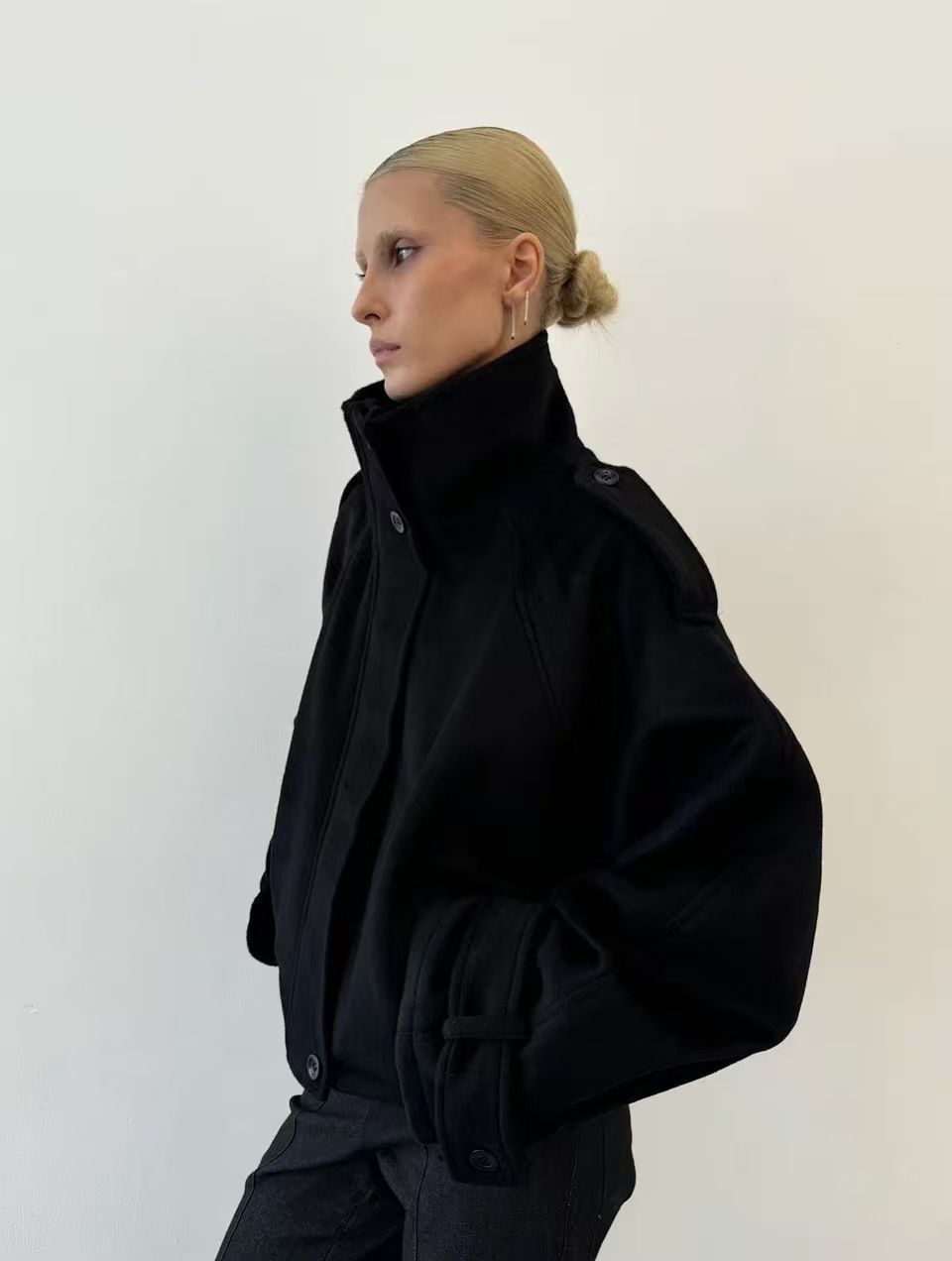 Women's Casual Jacket with Lapel Collar