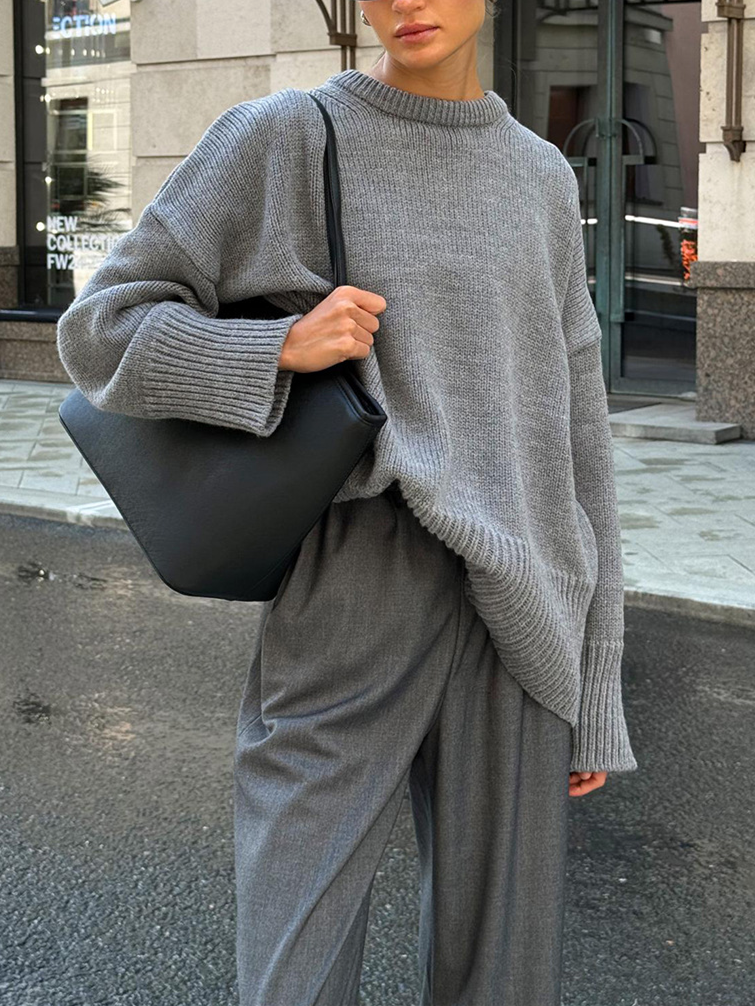 Women's Classic Crew Neck Knit Sweater
