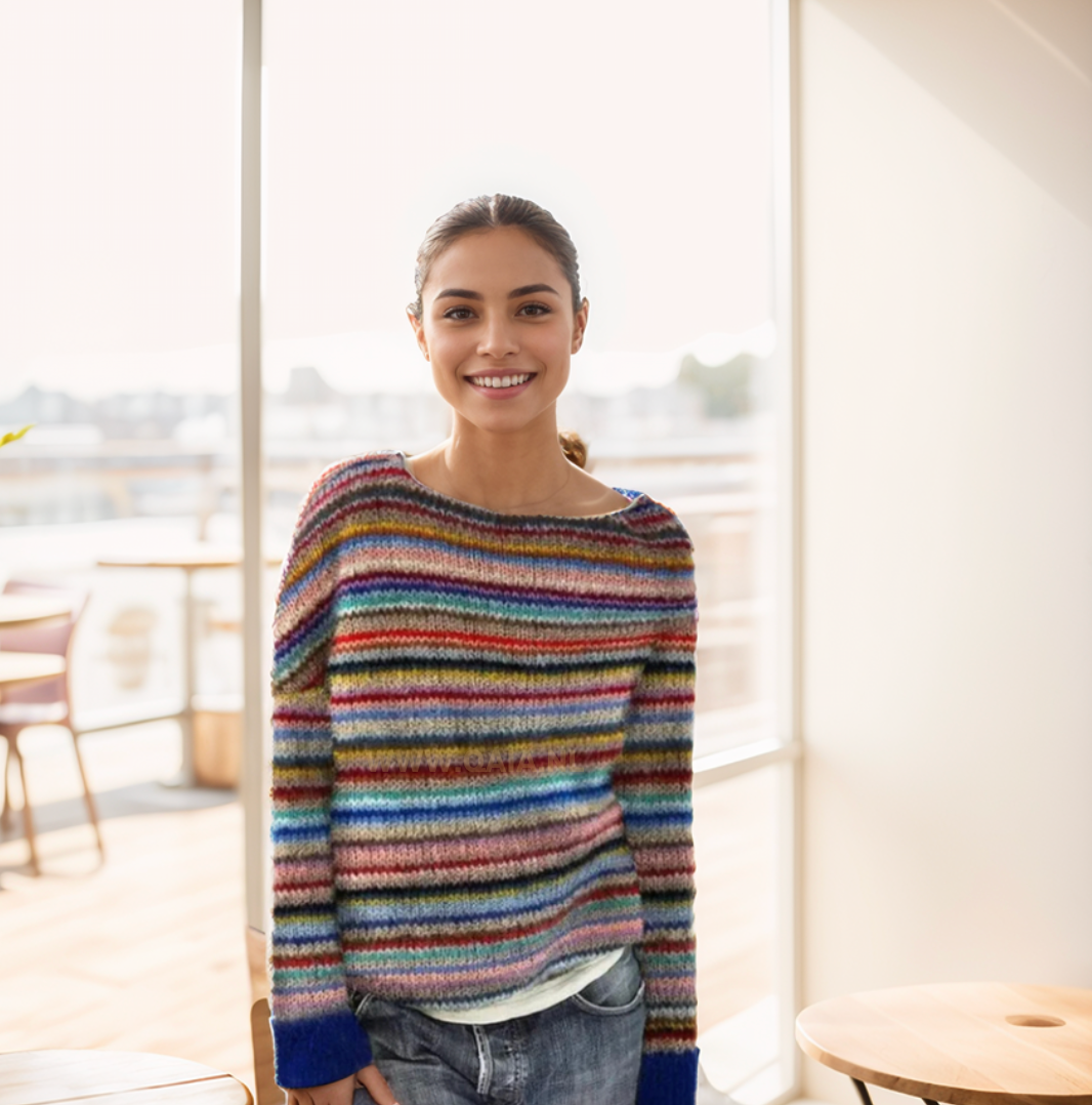 Women's Colorful Sweater with Soft Fabric