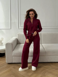 Women’s Double-Zip Knitted Sweater Set