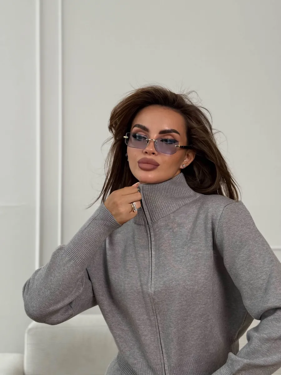 Women’s Double-Zip Knitted Sweater Set