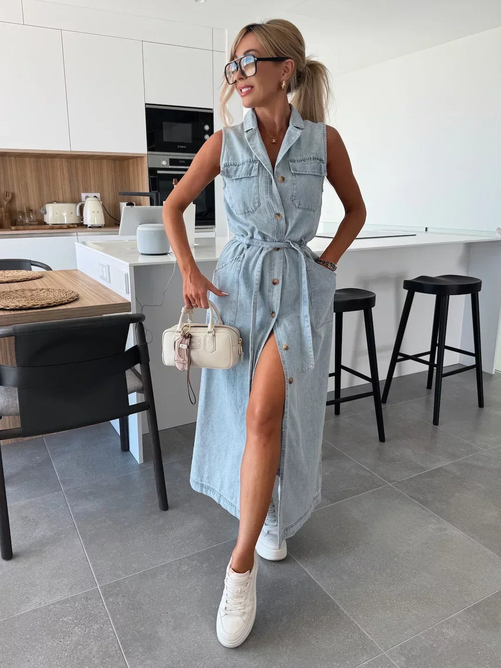 Women’s Lightweight Crinkle Maxi Dress