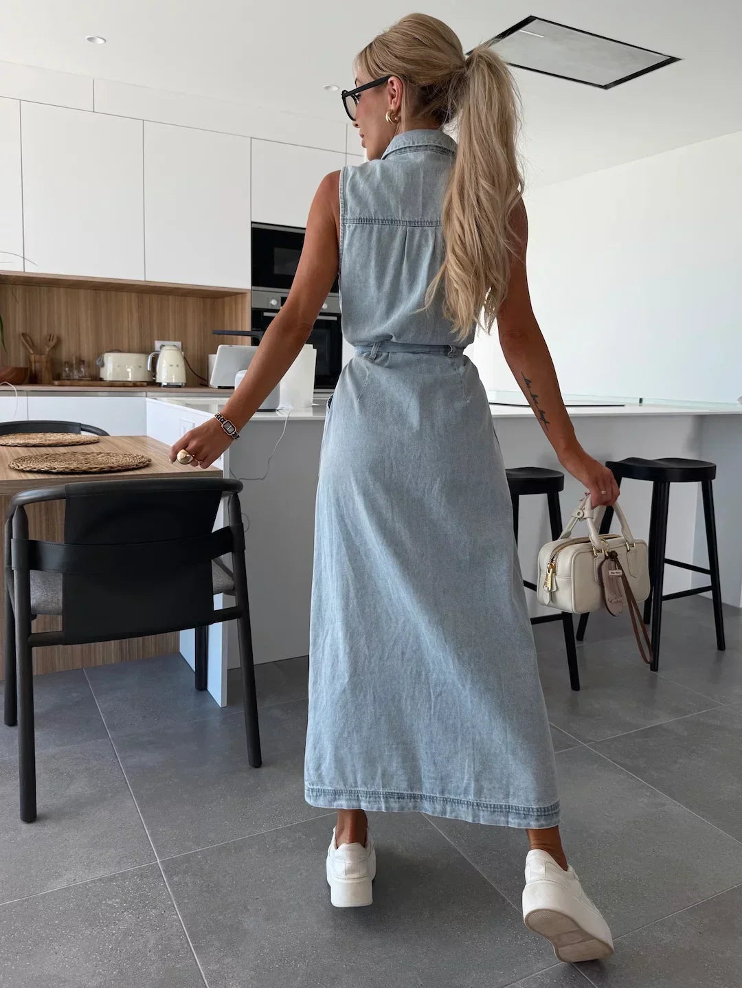 Women’s Lightweight Crinkle Maxi Dress