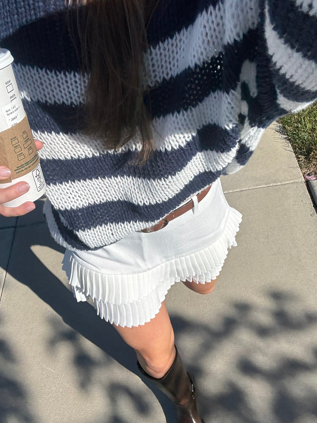 Women’s Loose-Knit Striped Sweater