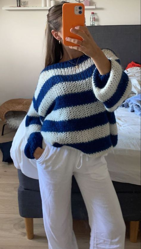 Women’s Loose-Knit Striped Sweater