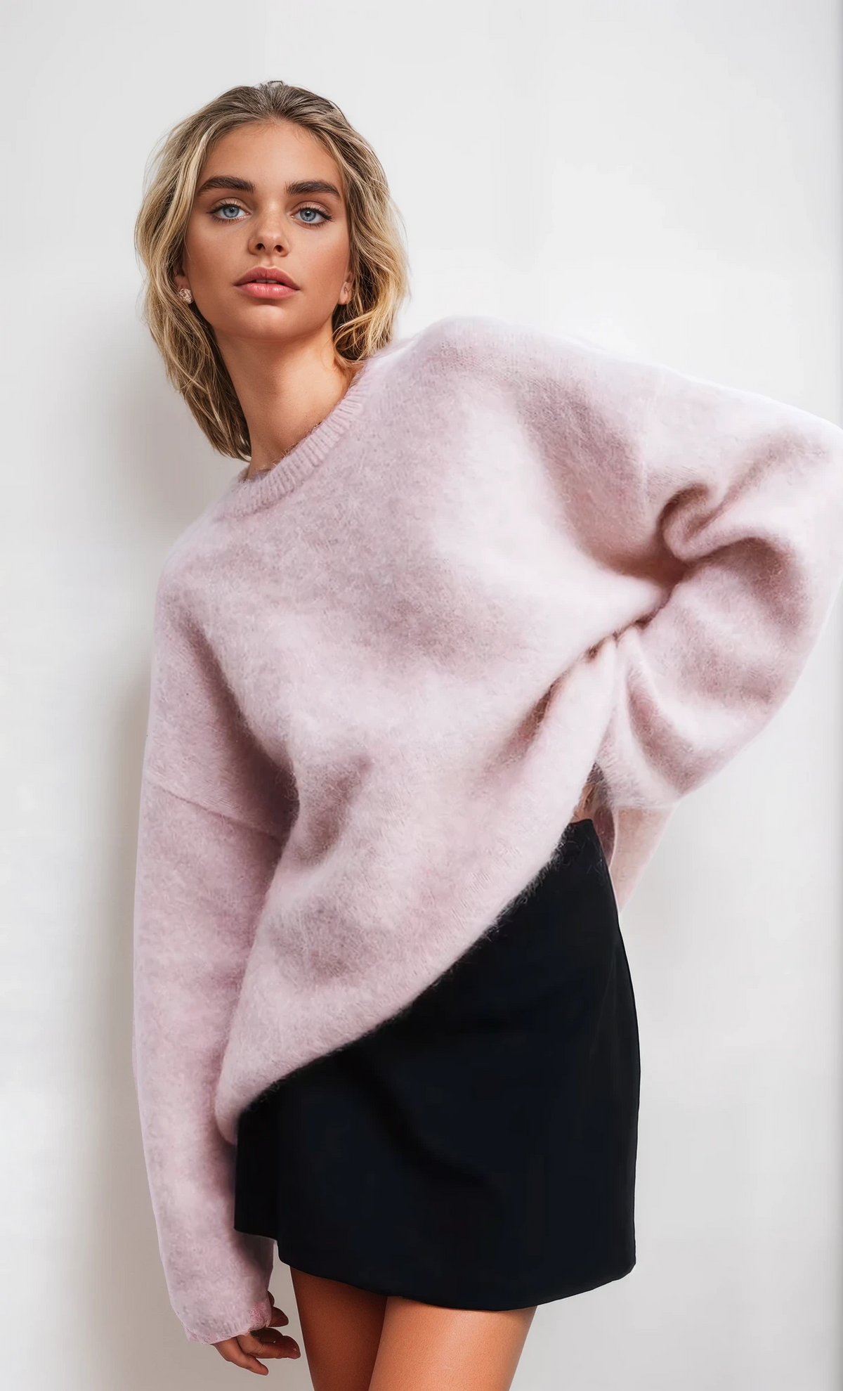 Women’s Pink Mohair Sweater