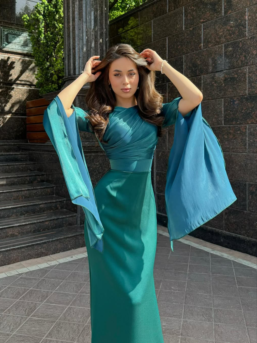 Women’s Pleated Maxi Dress