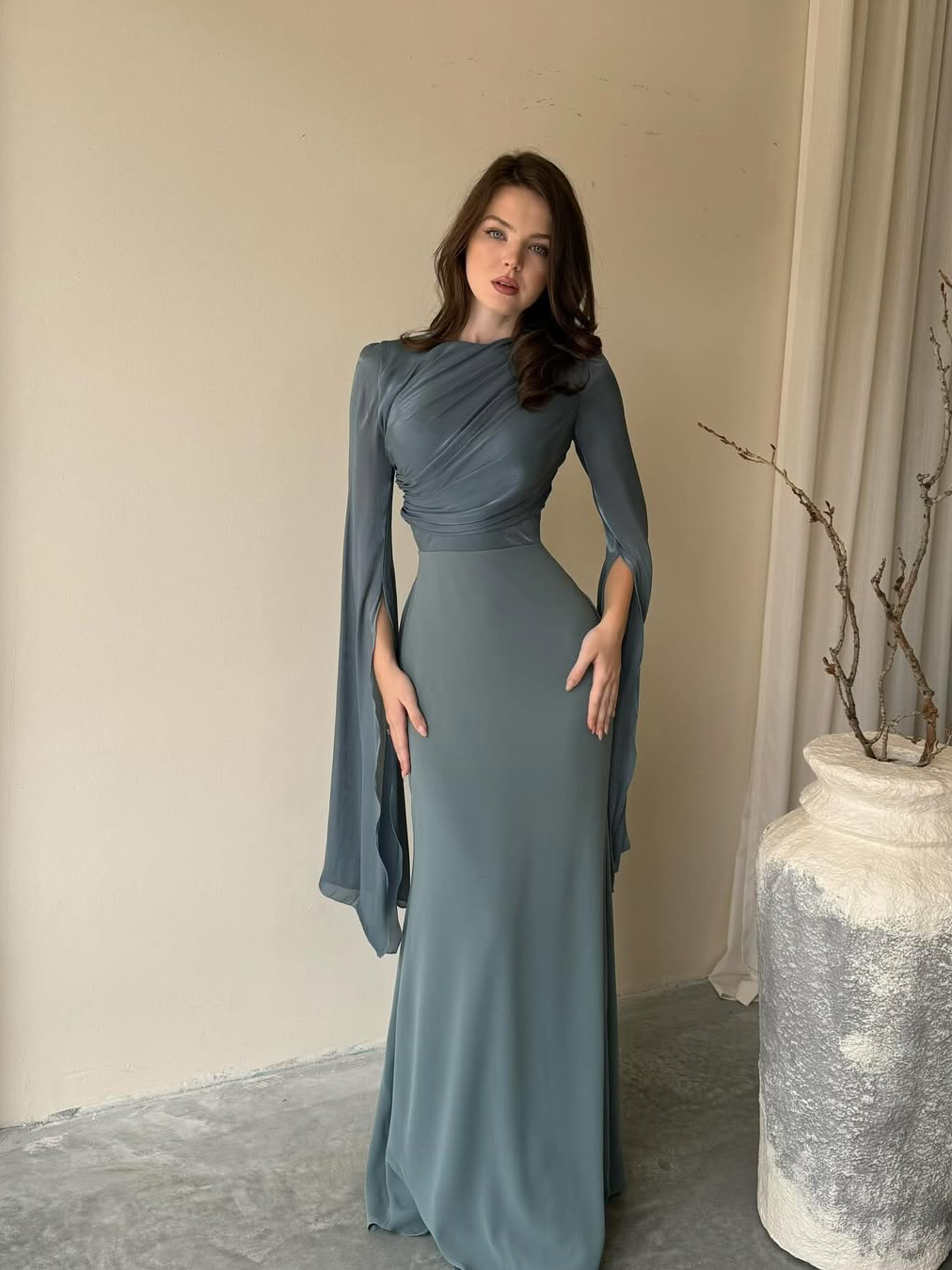 Women’s Pleated Maxi Dress