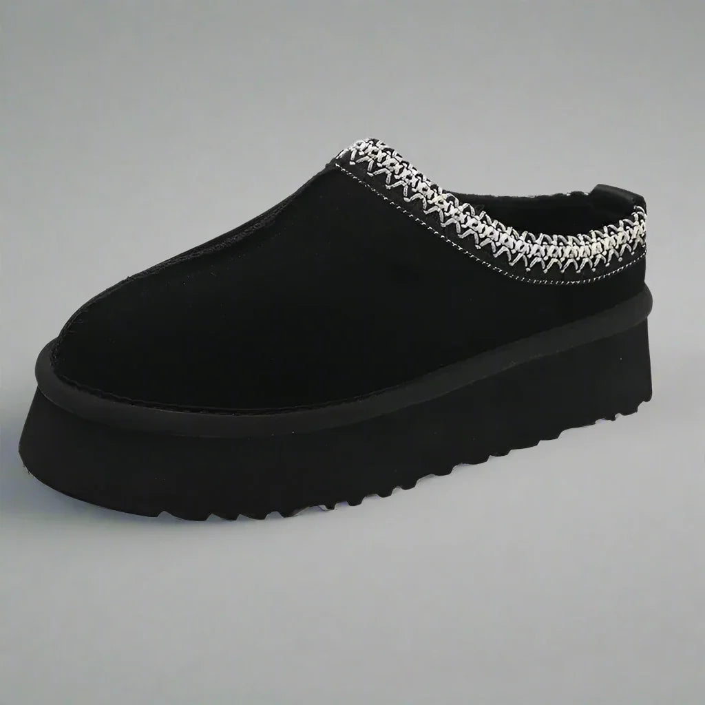 Women's Plush-Lined Platform Slippers