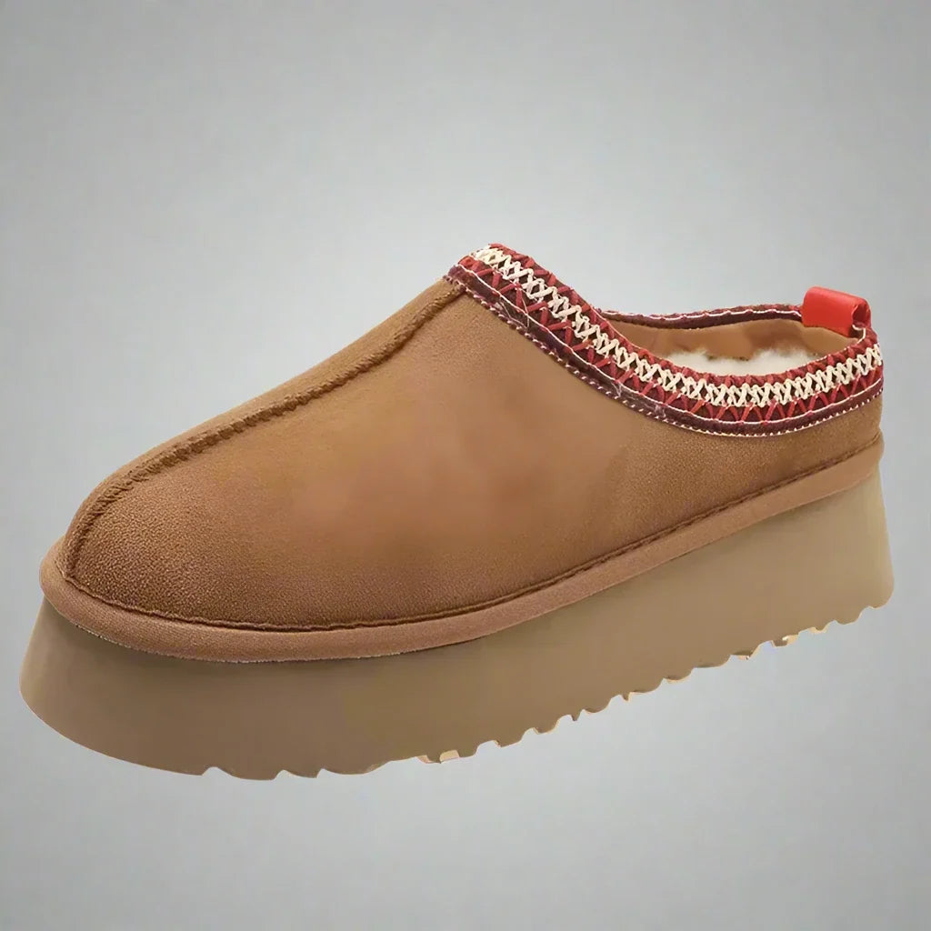Women's Plush-Lined Platform Slippers