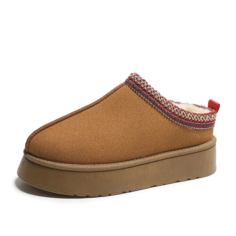 Women's Plush-Lined Platform Slippers
