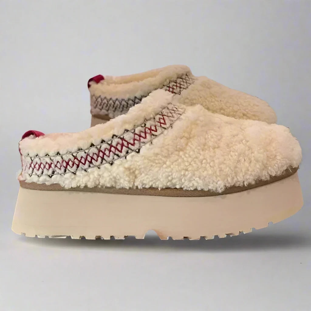 Women's Plush-Lined Platform Slippers