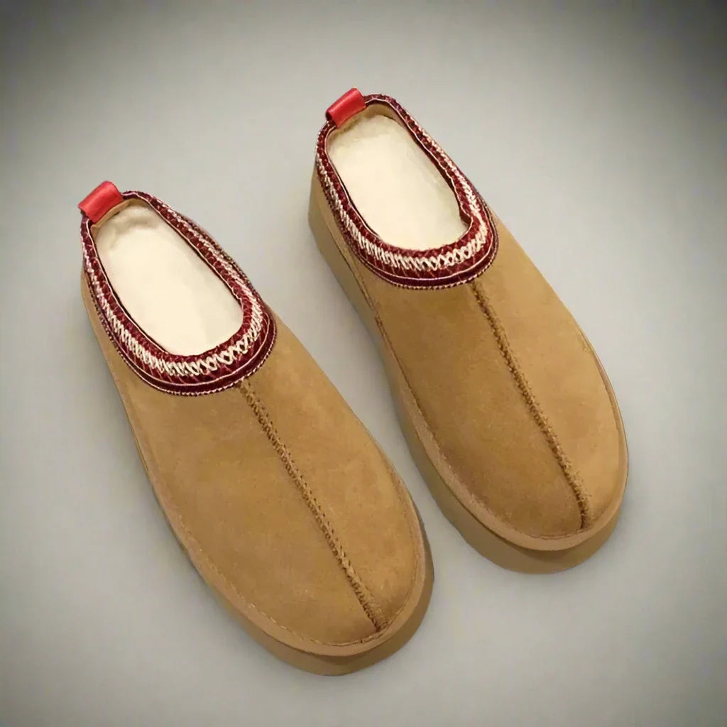 Women's Plush-Lined Platform Slippers