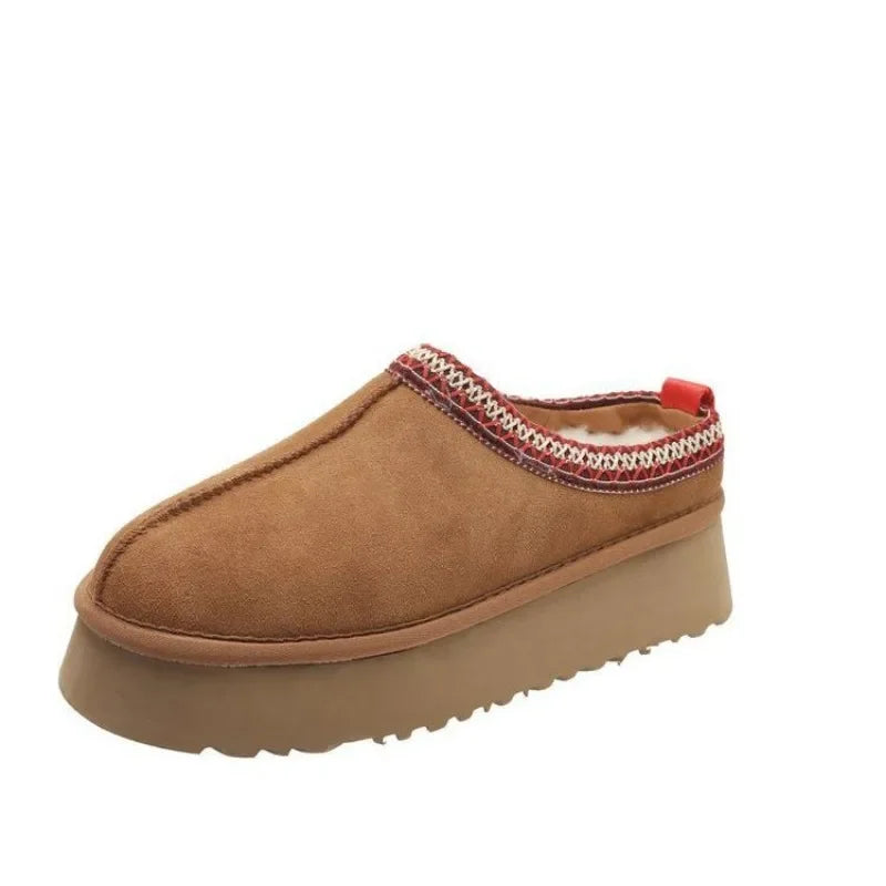 Women's Plush-Lined Platform Slippers