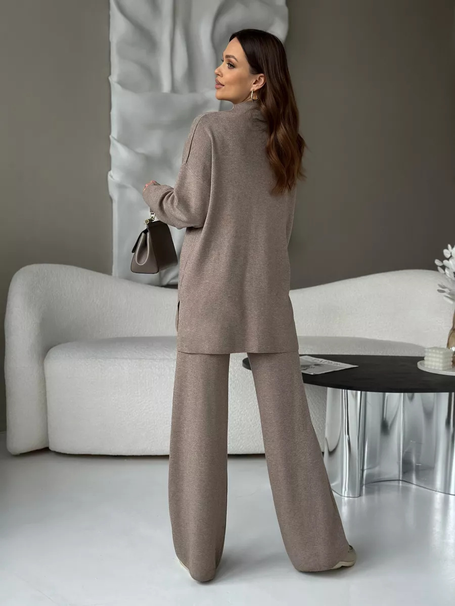 Women’s Split-Hem Knitted Two-Piece Set