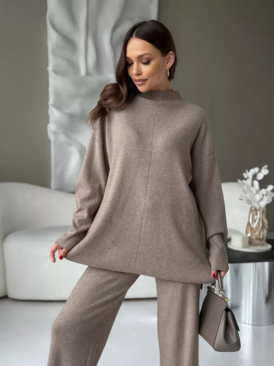 Women’s Split-Hem Knitted Two-Piece Set