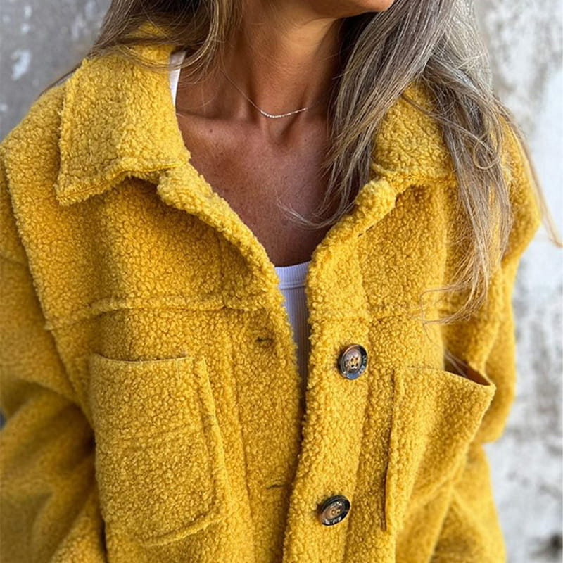 Women’s Teddy Coat with Buttons