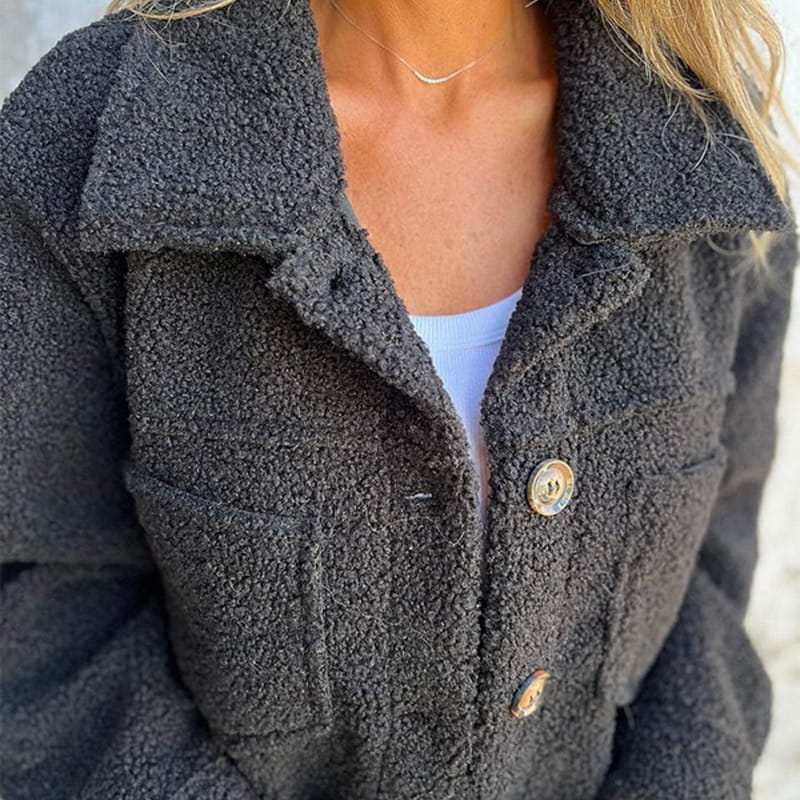 Women’s Teddy Coat with Buttons