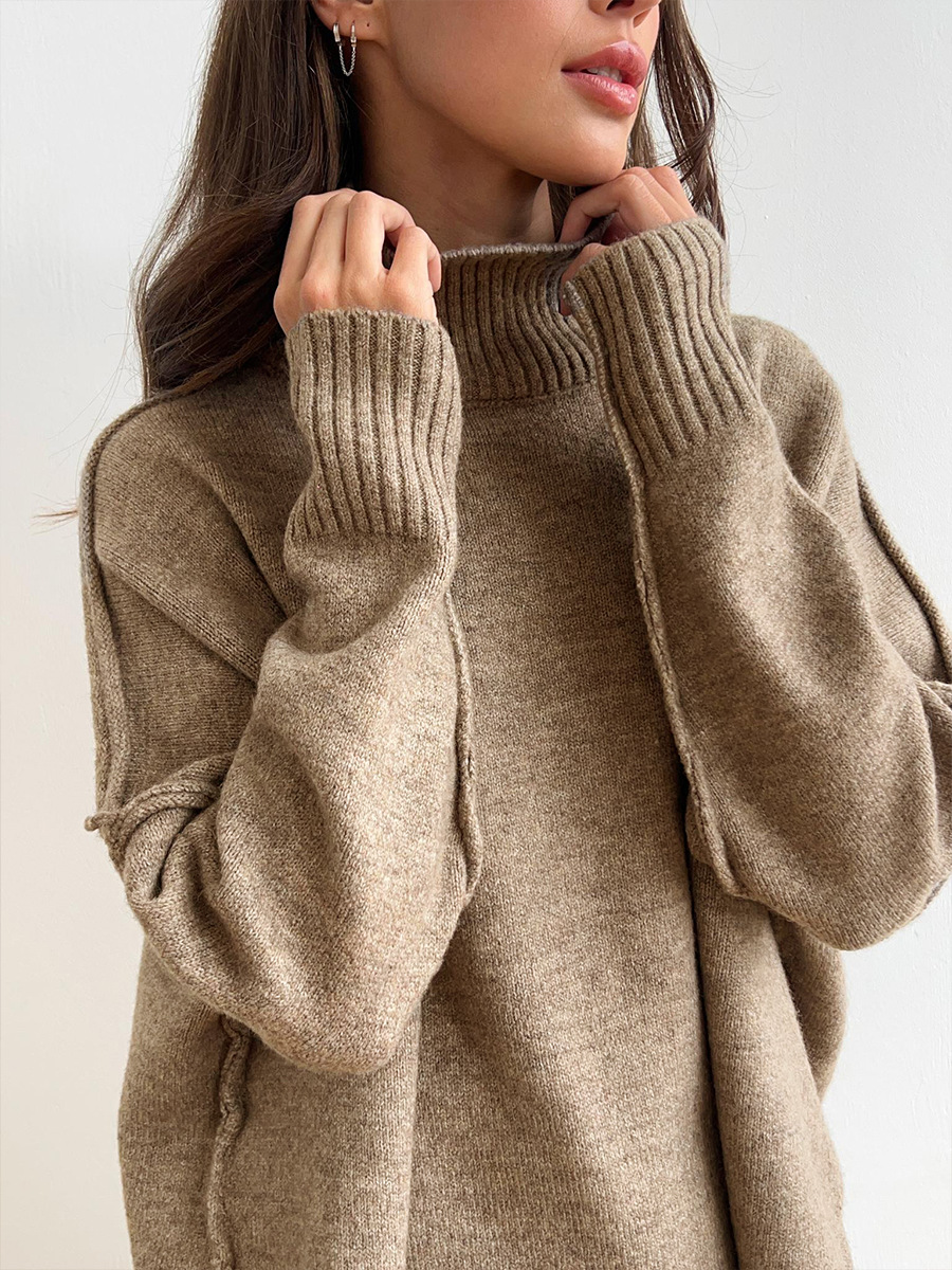 Women’s Turtleneck Knitted Trouser Set