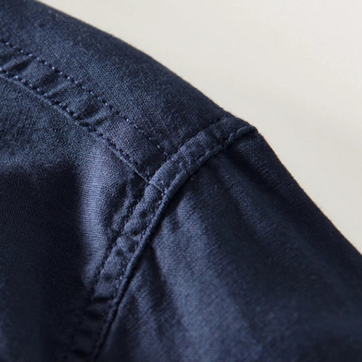 Aaron | Men’s Collared Button Front Long Sleeve Shirt