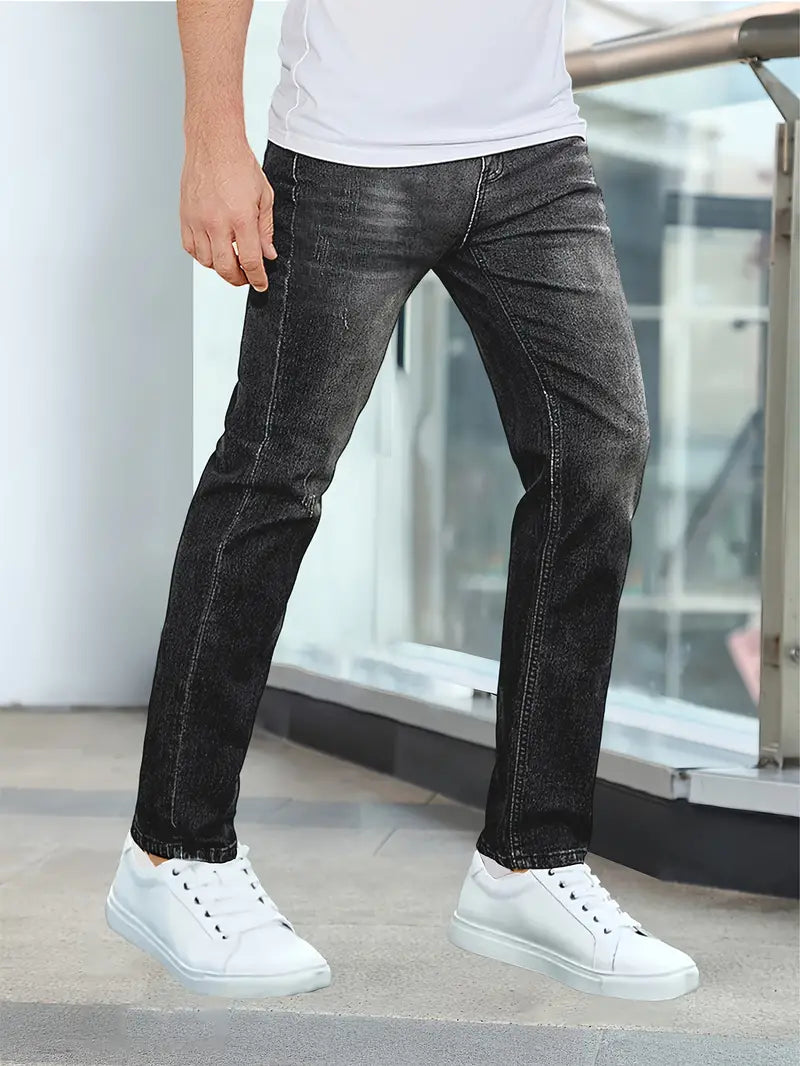 Abraham | Men’s Slim-Tapered Leg Denim Jeans