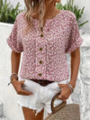 Ada | Women's Floral Print Short Sleeve Summer Top