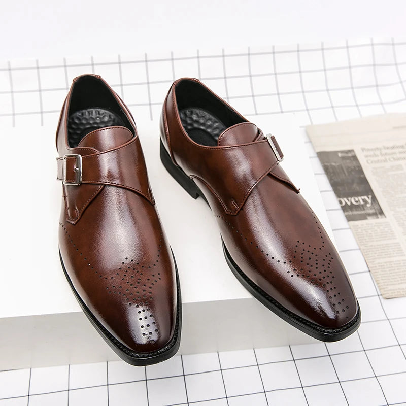 Adam | Men’s Wingtip Monk Strap Dress Shoes