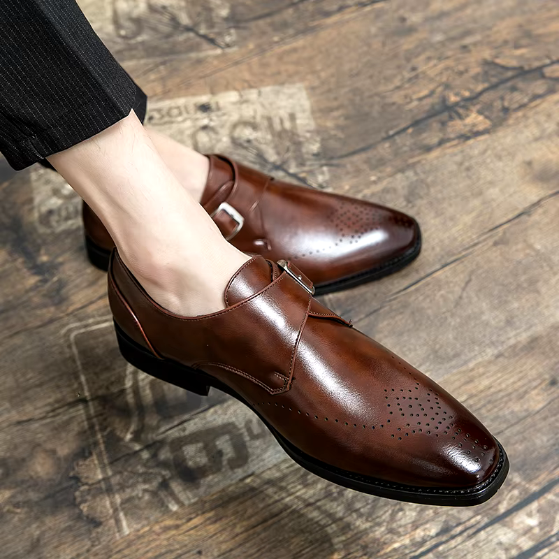 Adam | Men’s Wingtip Monk Strap Dress Shoes