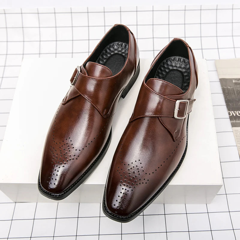 Adam | Men’s Wingtip Monk Strap Dress Shoes