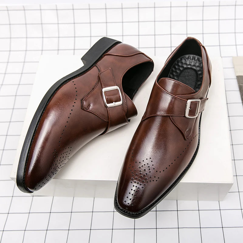 Adam | Men’s Wingtip Monk Strap Dress Shoes