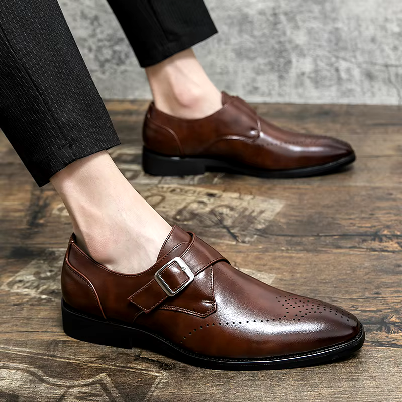 Adam | Men’s Wingtip Monk Strap Dress Shoes