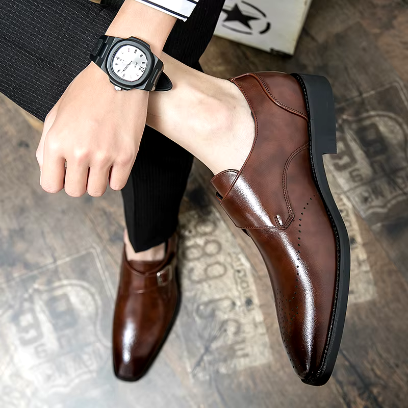 Adam | Men’s Wingtip Monk Strap Dress Shoes