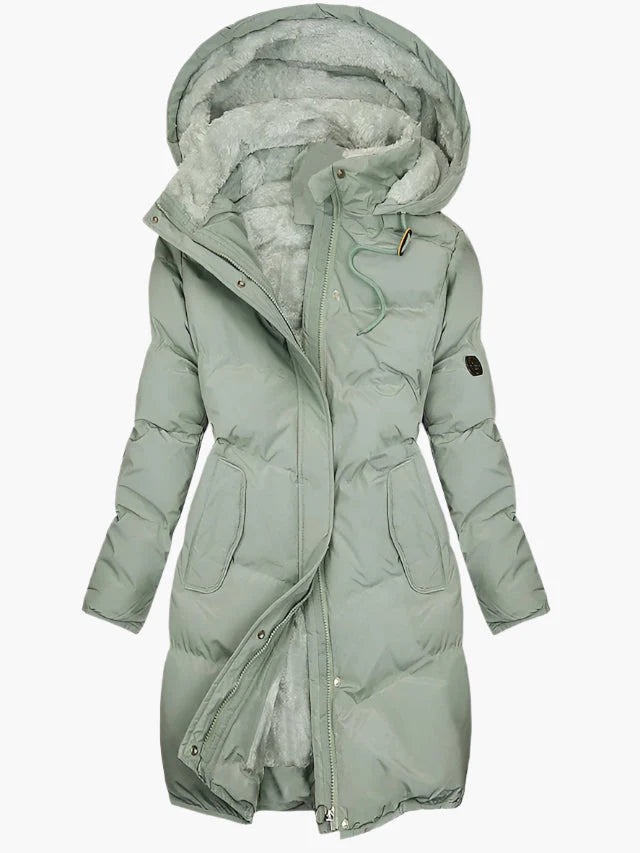 Addisyn | Women's Long Sleeve Front Zip Pocket Winter Jacket