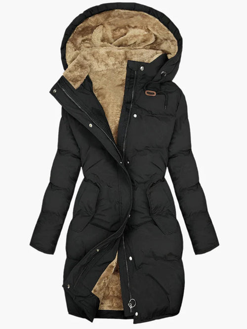 Addisyn | Women's Long Sleeve Front Zip Pocket Winter Jacket